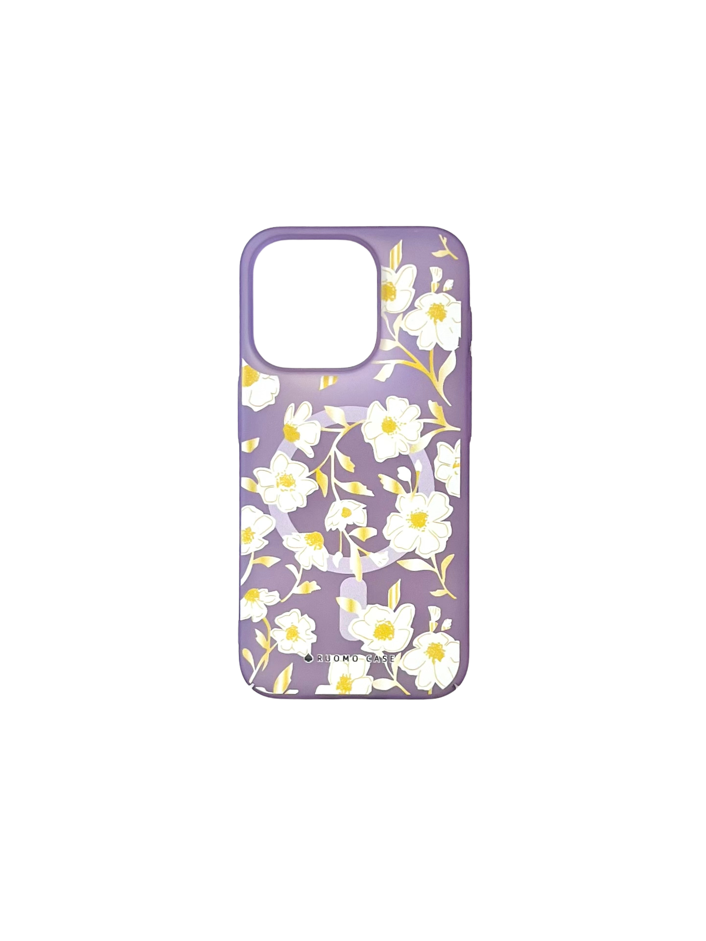 Purple Floral Case For iPhone 15 Pro