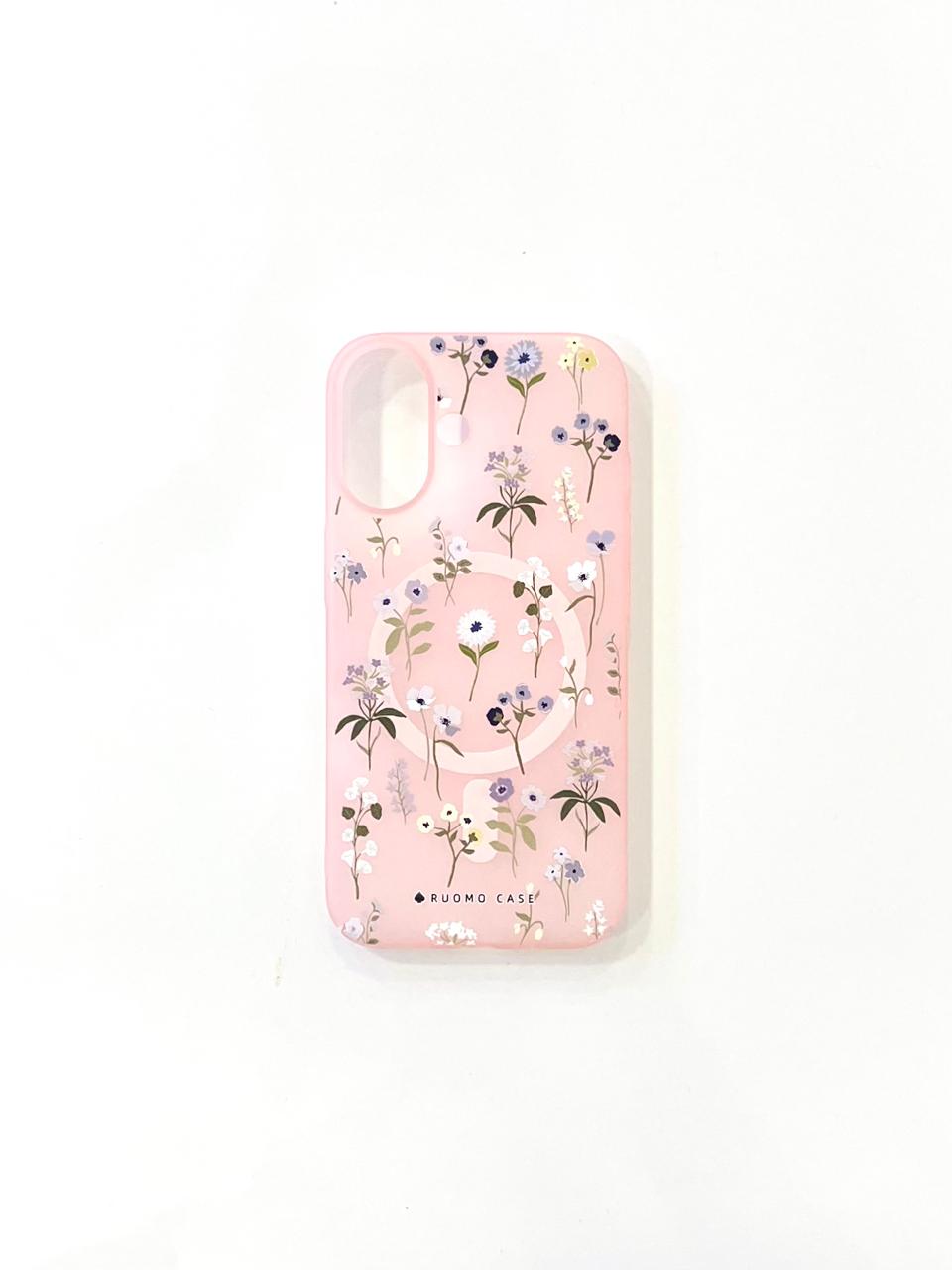 Pink Floral Case For iPhone 16